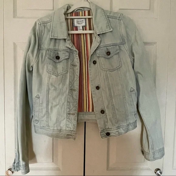 I LOVE H81 LOS ANGELES lined denim jacket, size M - Picture 4 of 9